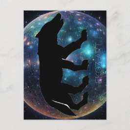 Pictish Wolf Space Orb Postkarte