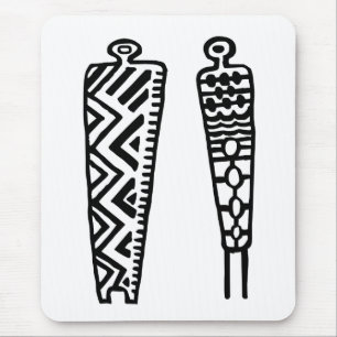 Pictograph Men-BW Mousepad