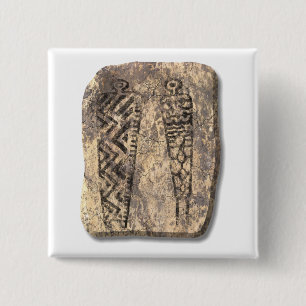 Pictograph men-stone button