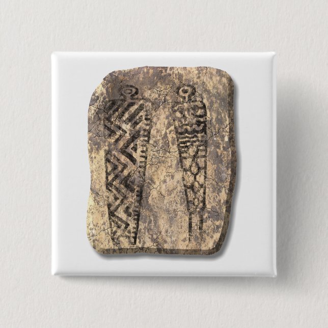 Pictograph men-stone button (Vorderseite)