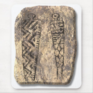 Pictograph men-stone mousepad