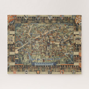 Pictorial Map of Cambridge, England