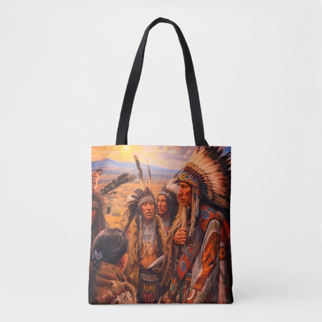 Picture of Native American Indian Tribe Shoulder Tasche (Vorderseite)