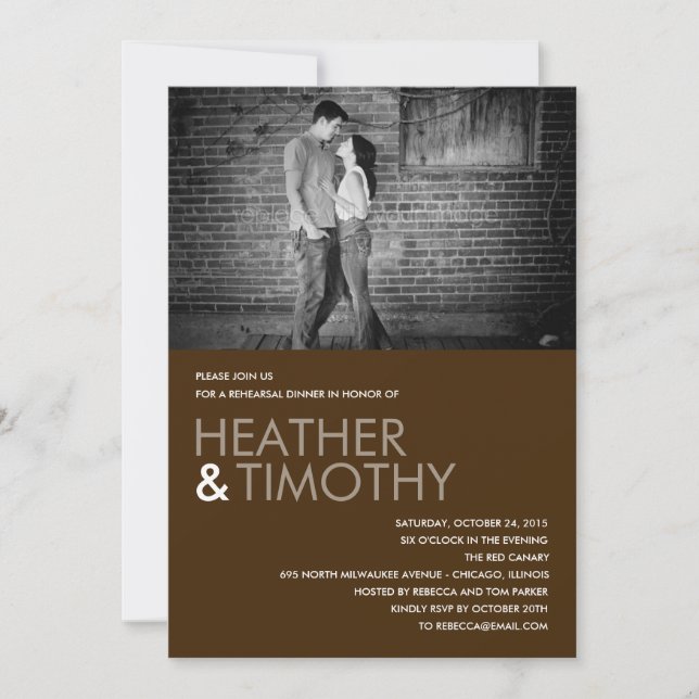 Picture Perfect Probe Dinner/Dusche Einladung (Vorderseite)