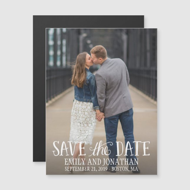 Picture Wedding Save the Date Magnete, buchstabier Magneteinladung (Vorne/Hinten)
