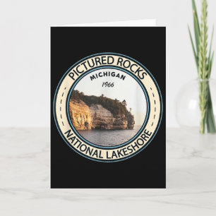 Pictured Rocks National Lakeshore Michigan Abzeich Karte
