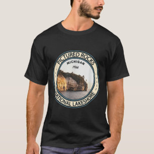 Pictured Rocks National Lakeshore Michigan Abzeich T-Shirt