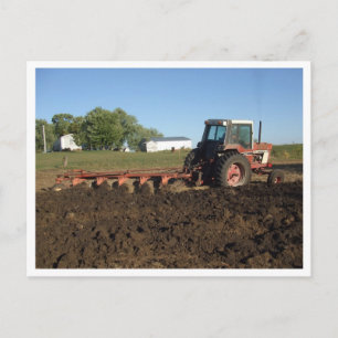 Pictures 124, Farmer Plowing in the Midwest Farm.. Postkarte