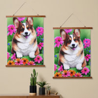 Picturesque Floral Corgi