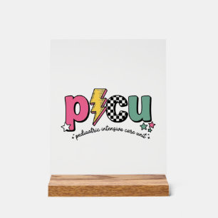 PICU Kinder-Intensivstation Krankenpfleger Shirt_1 Acrylschild