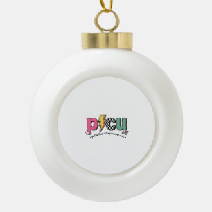 PICU Kinder-Intensivstation Krankenpfleger-Shirt_1 Keramik Kugel-Ornament