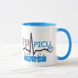 PICU Krankenschwester Geschenke-QRS Segment und Tasse