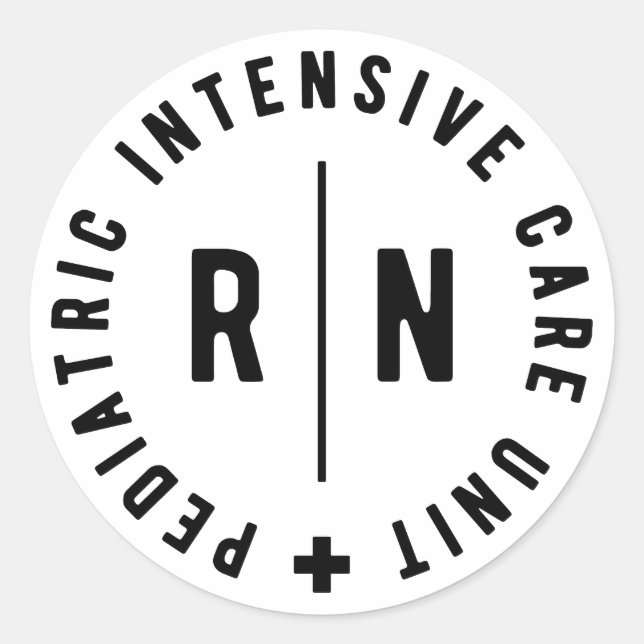 PICU-Krankenversicherung für Kinder Runder Aufkleber (Vorderseite)