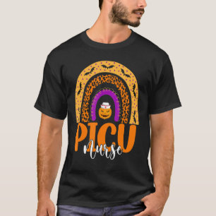 Picu Nurse Pediatric Icu Nursing Halloween Pumpkin T-Shirt