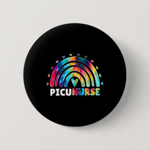Picu Nurse Rainbow Gefärbte Krawatte Spaß Kinder i Button