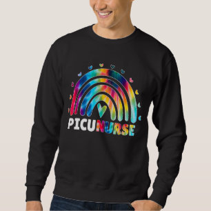 Picu Nurse Rainbow Gefärbte Krawatte Spaß Kinder i Sweatshirt