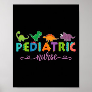 Picu Pediatric Nurse Dinosaurs Peds Nurse Poster