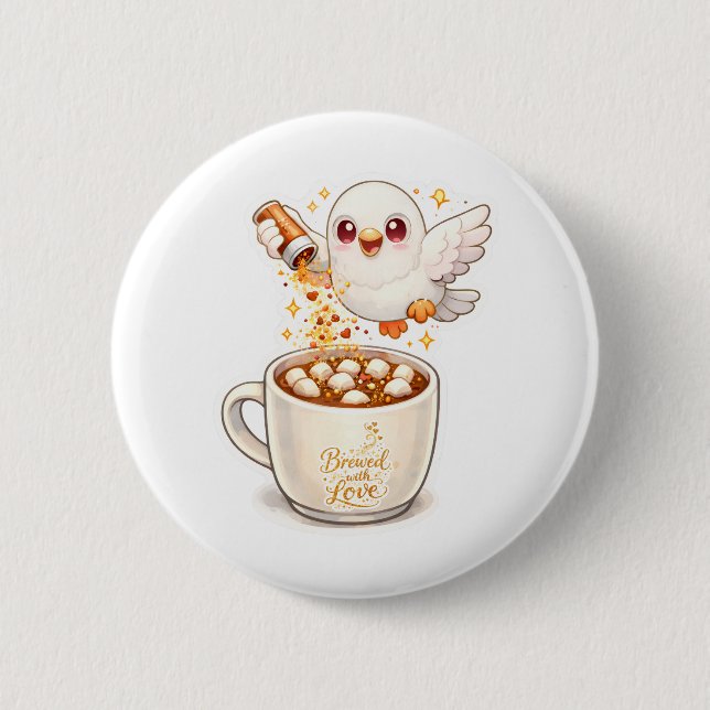 pidgy's coffee glitter v1  button (Vorderseite)