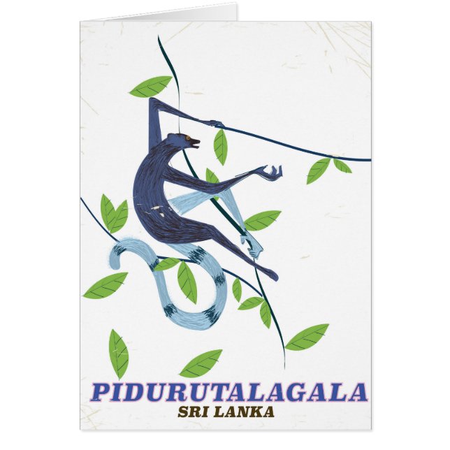 Pidurutalagala Sri Lanka Reiseplakat. (Vorne)