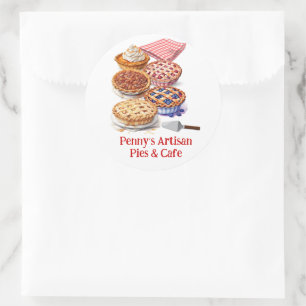 Pie Business oder Shoppe Werbung Runder Aufkleber