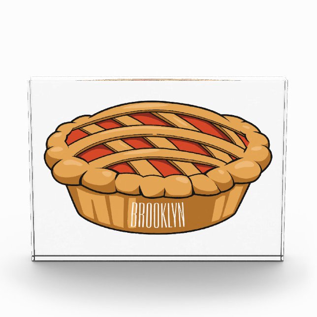 Pie-Cartoon-Abbildung Fotoblock (Vorderseite)