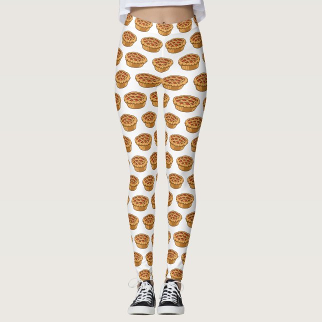Pie-Cartoon-Abbildung Leggings (Vorderseite)