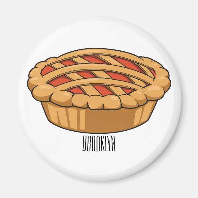 Pie-Cartoon-Abbildung Magnet (Vorne)