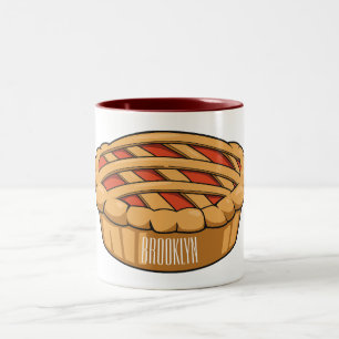 Pie-Cartoon-Abbildung Zweifarbige Tasse