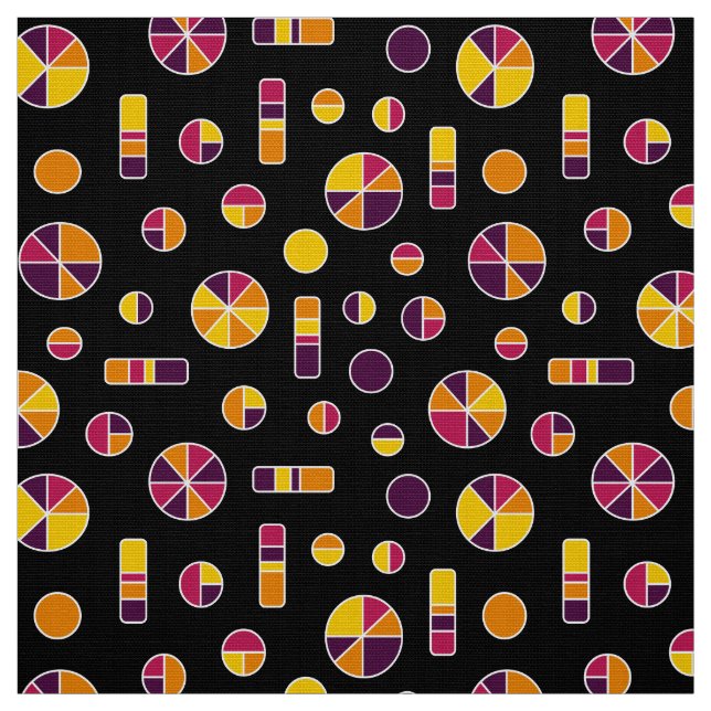 Pie Circles and Bars Pattern 271019v2 - Black Stoff (Muster)