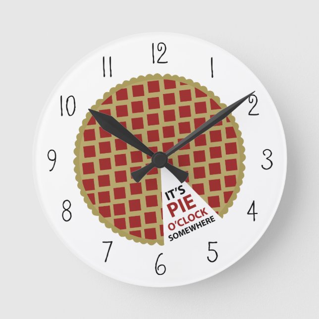 Pie Clock Runde Wanduhr (Vorderseite)
