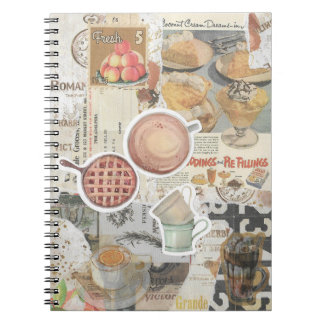 Pie & Coffee Vintag Ephemera Decoupage Notizblock