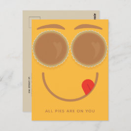 Pie Eyes Erntedank Postcard Postkarte