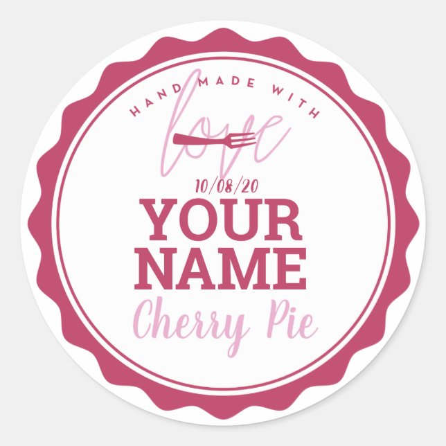 Pie Label Kitchen Sticker (Vorderseite)