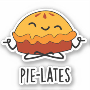Pie-lates Funny Food Pie Pun Aufkleber