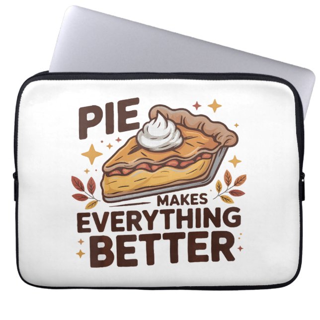 Pie macht besser laptopschutzhülle (Vorderseite)