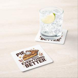 Pie macht es besser rechteckiger pappuntersetzer