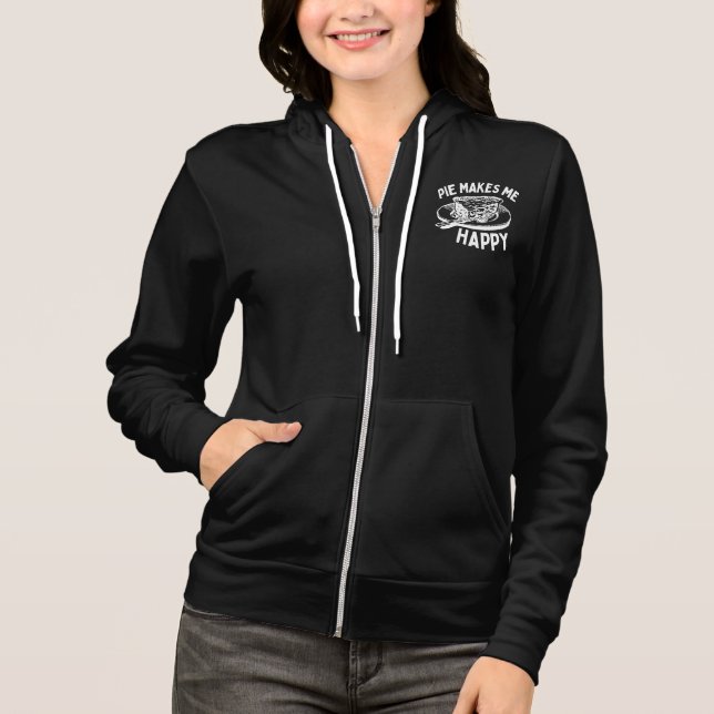 Pie macht mich glücklich Funny Pie Hoodie (Vorderseite)