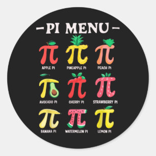 Pie Menü Funny Pi Tag Pi 3.14 Mathematiklehrer Pi Runder Aufkleber