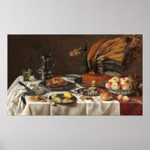 Pie Peacock - Pieter Claesz Poster d'Art