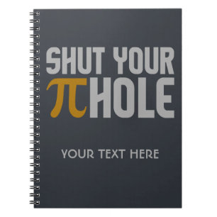 "Pie (pi) Hole", benutzerdefiniertes Monogramm-Not Notizblock