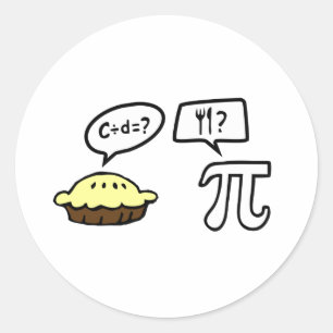 Pie & Pi Runder Aufkleber