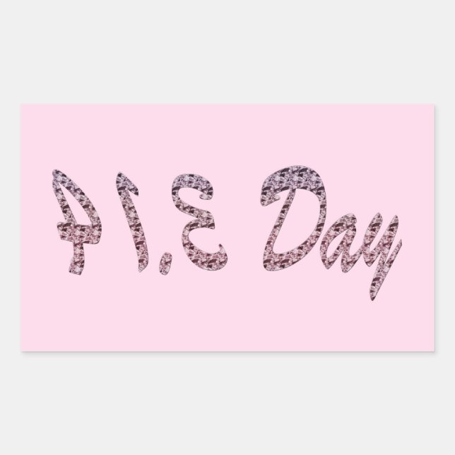 Pie Pink Pi Day Rechteckiger Aufkleber (Vorderseite)
