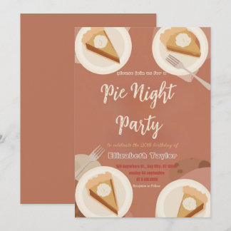 Pie Sharing Night Party Invitation – Sweet & Cozy Einladung