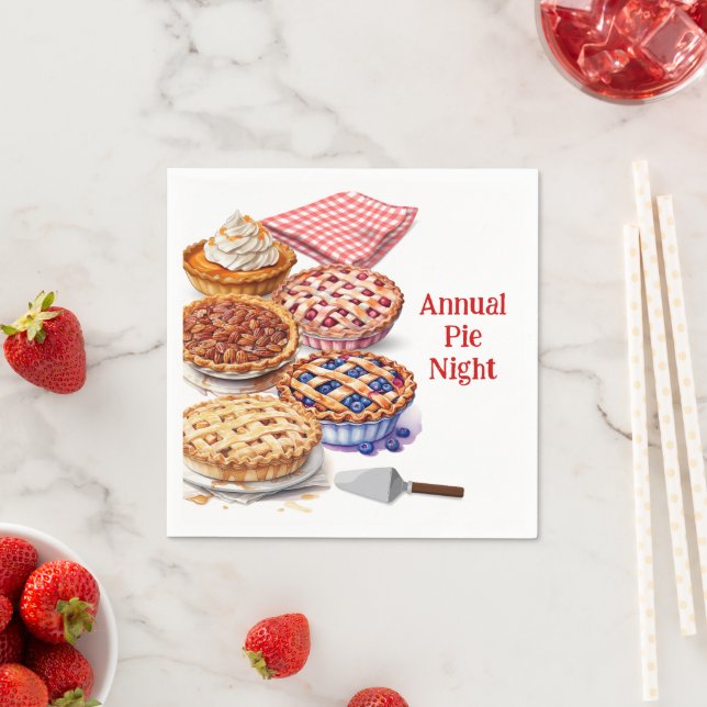 Pie Sharing Night Party Serviette (Beispiel)