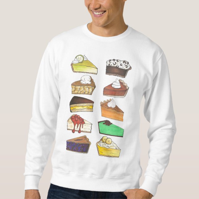 Pie Slice Diner Pies Sweatshirt de foie (Devant)