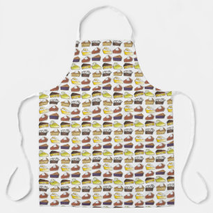 Pie Slices Print Apple Pumpkin Blueberry Key Limon Schürze