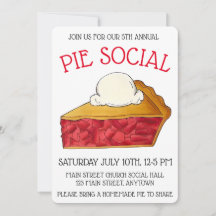 Pie Social Party Dessert Bake Sale Erdbeere