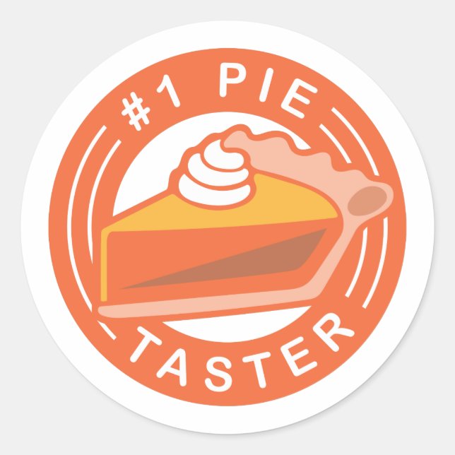 Pie Taster Runder Aufkleber (Vorderseite)