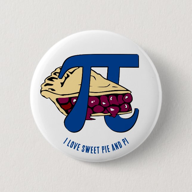PIE UND PI Cherry Pi Day Button (Vorderseite)