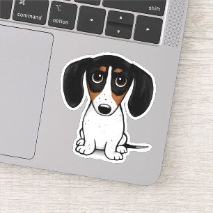 Piebald Dachshund   Sticker Chien Chien Mignonne